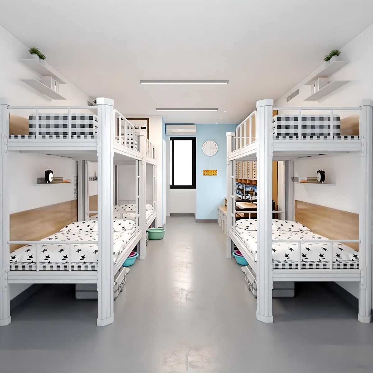 Camarote una Plaza Acero 90x200x185 cm Blanco5