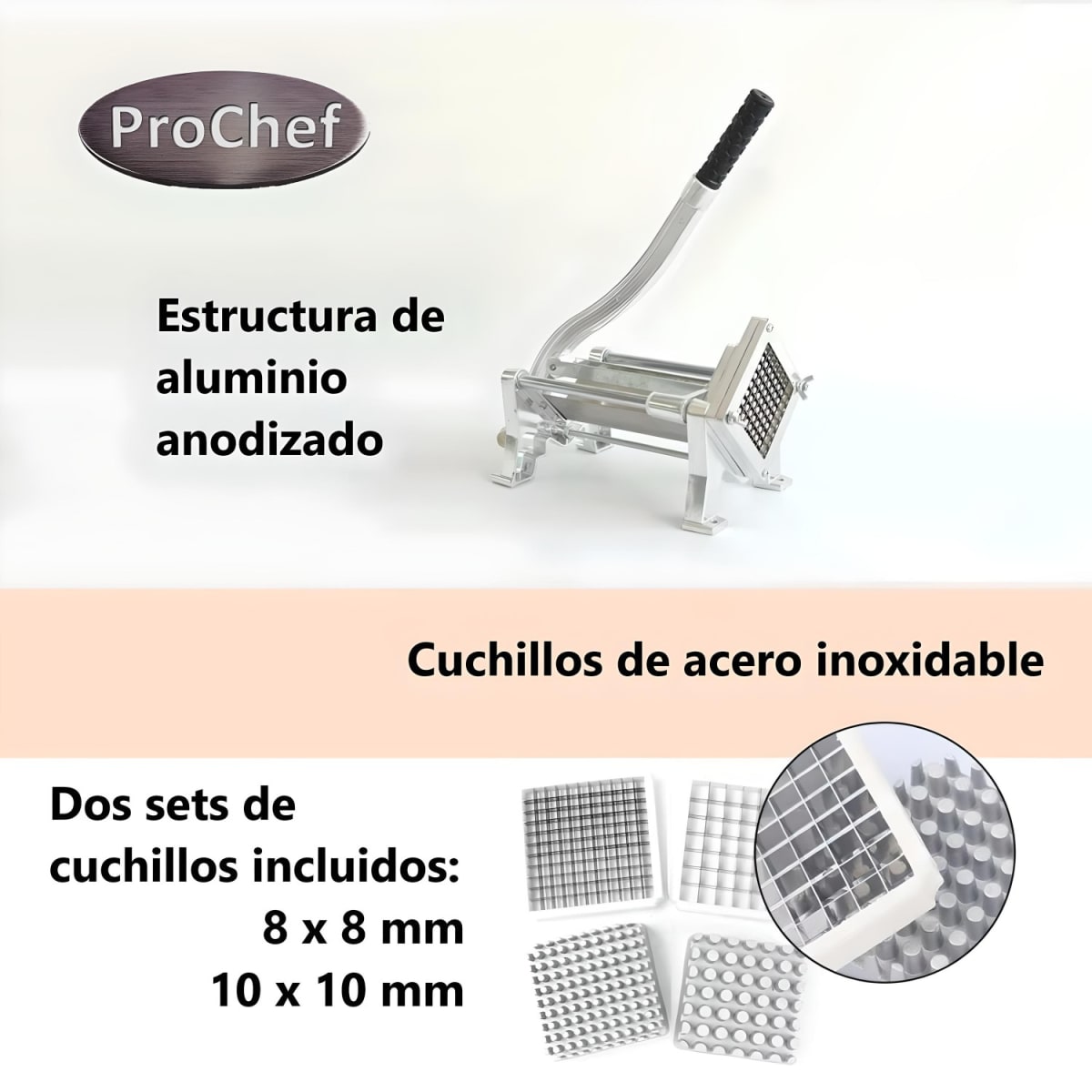 Cortador Picador Manual de Papas 8 y 10 mm.4