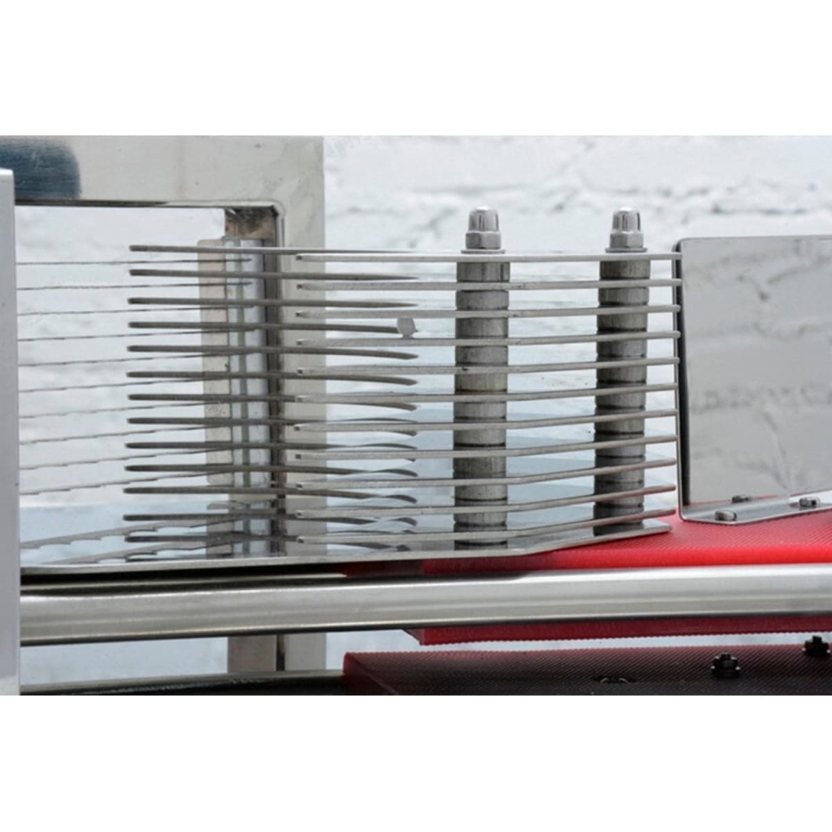 Cortadora rebanadora manual de tomates acero inox. Chica6