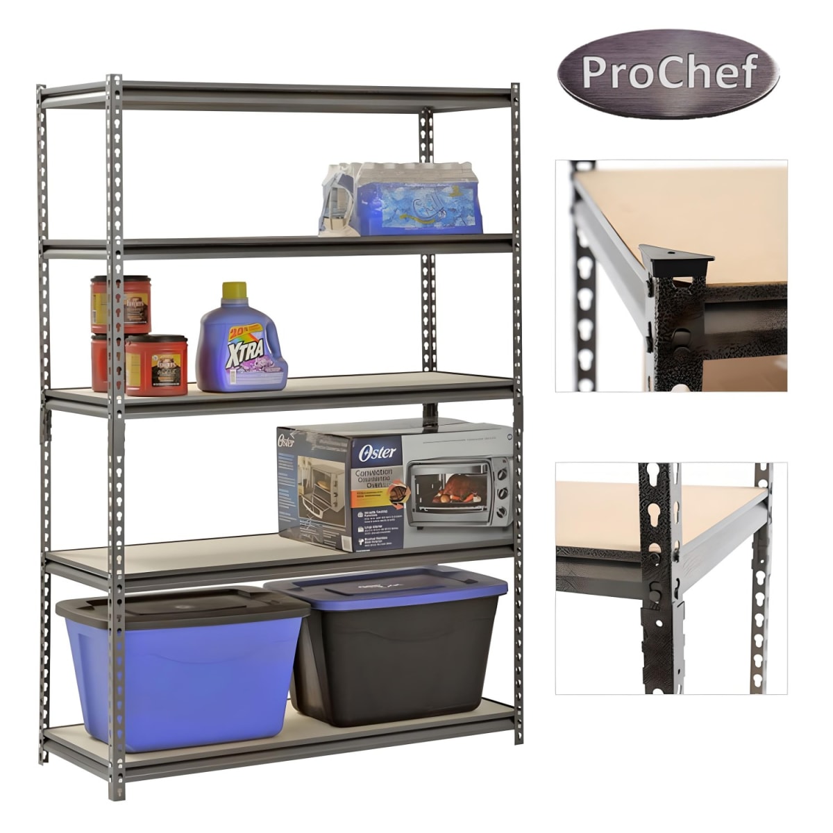 Estante Acero Ranurado 120x60x180 cm 5 Band. 1375 Kg5