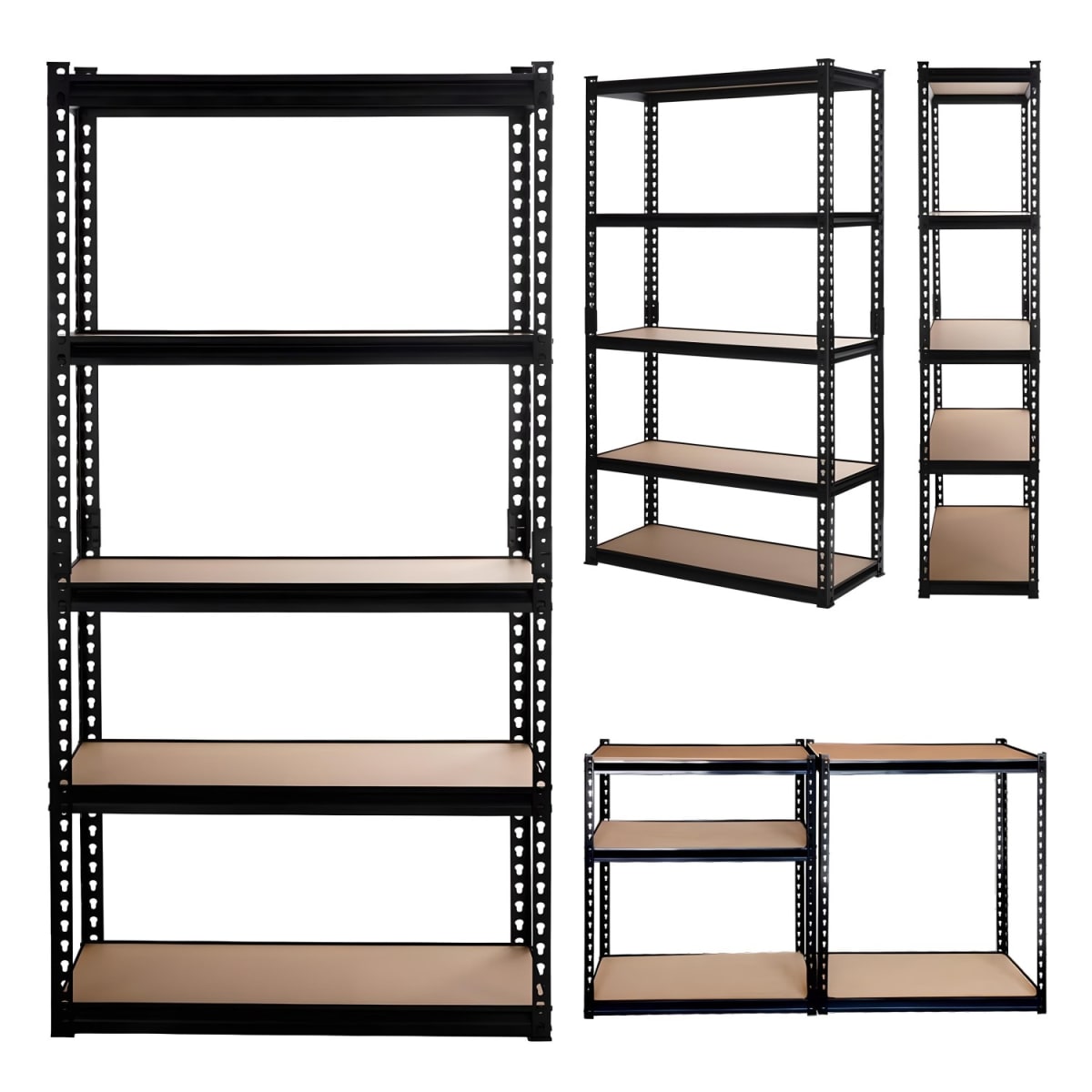 Estante Acero Ranurado 90x40x180 cm 5 Band. 875 Kg5