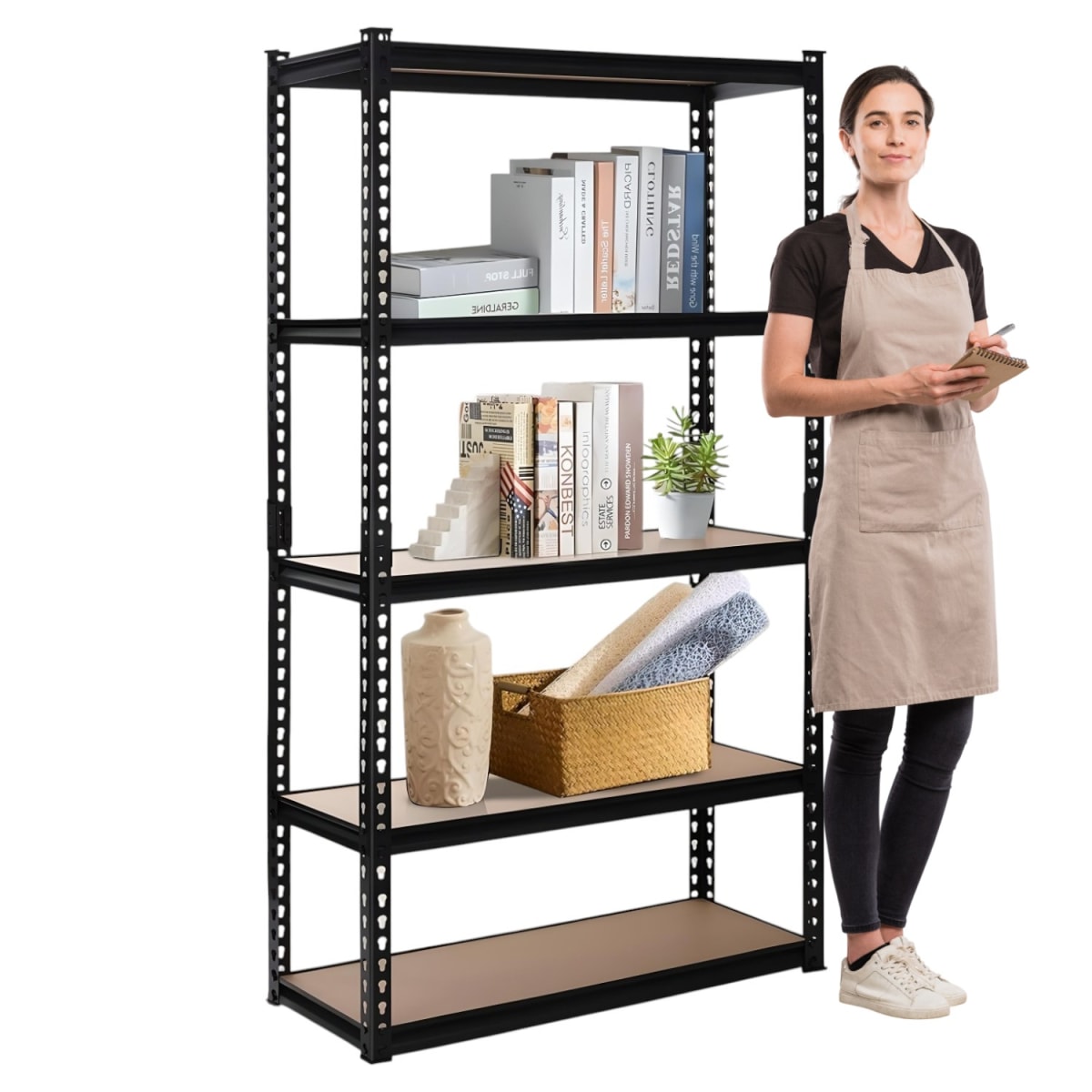 Estante Acero Ranurado 90x40x180 cm 5 Band. 875 Kg1