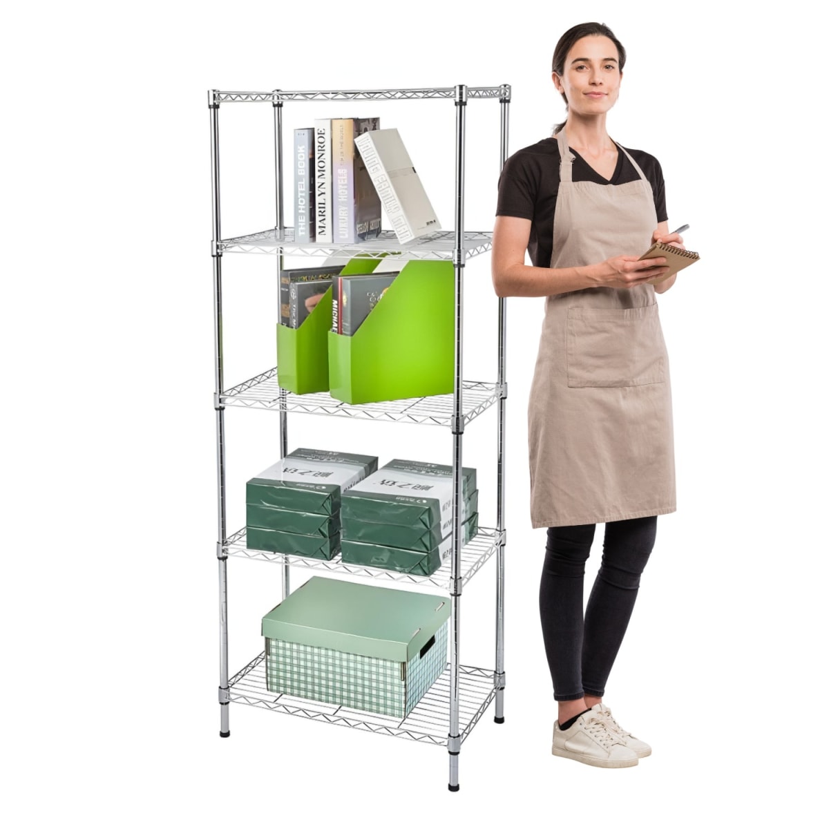 Estante 60x35x150 cm. Acero Cromado ProChef. Capacidad 200 kg.1