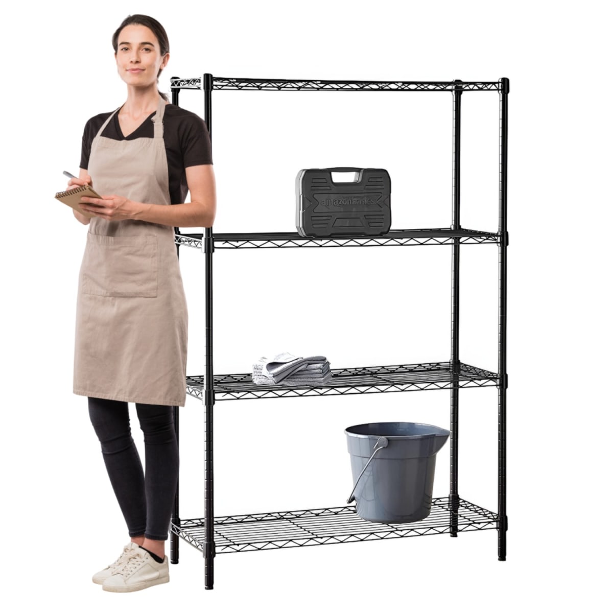 Estante Acero Pintado 4 bandejas 90x35x150 cm. Capacidad 480 kg.1