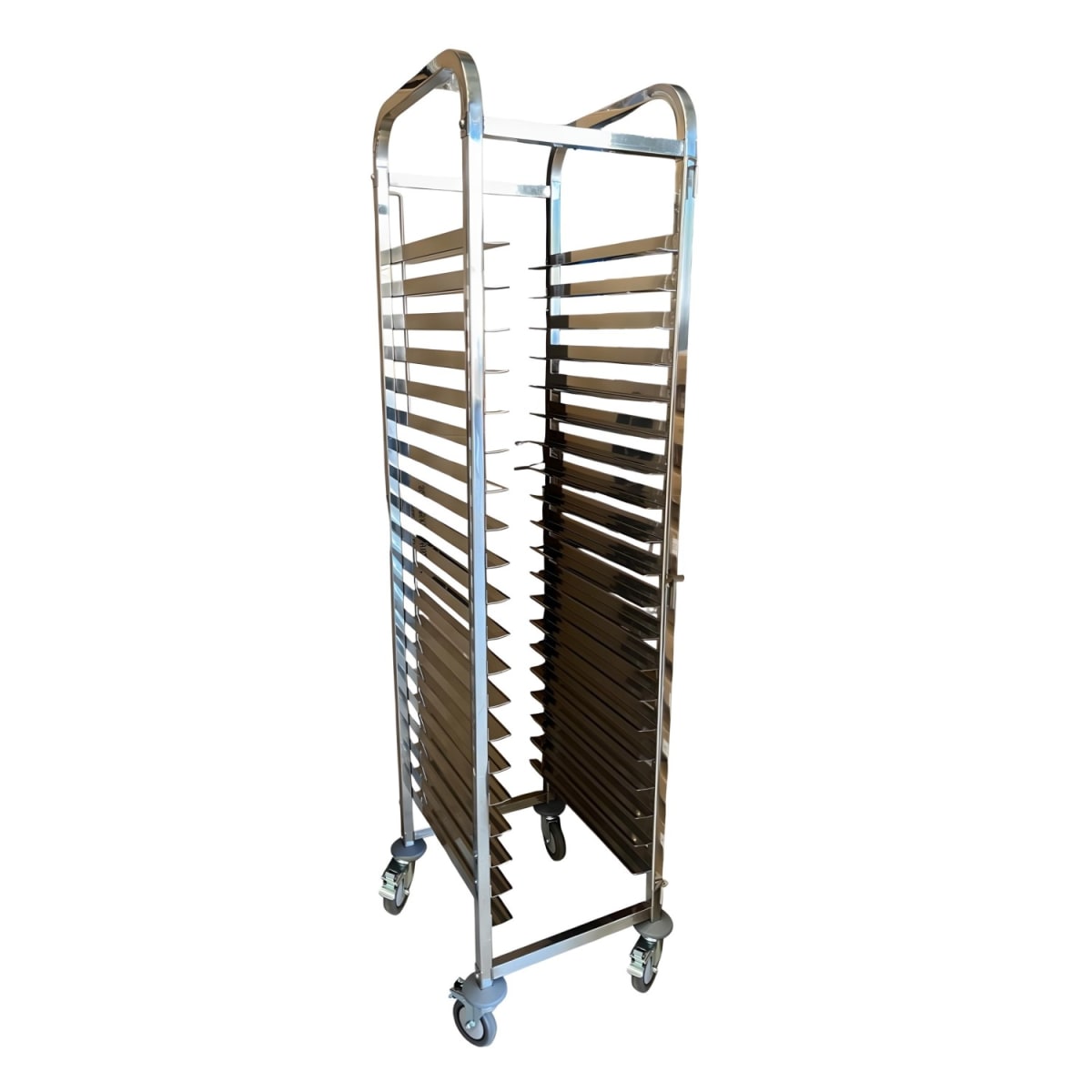 Carro Bandejero Acero Inox. 20 Bandejas Casino 35x45 cm.4