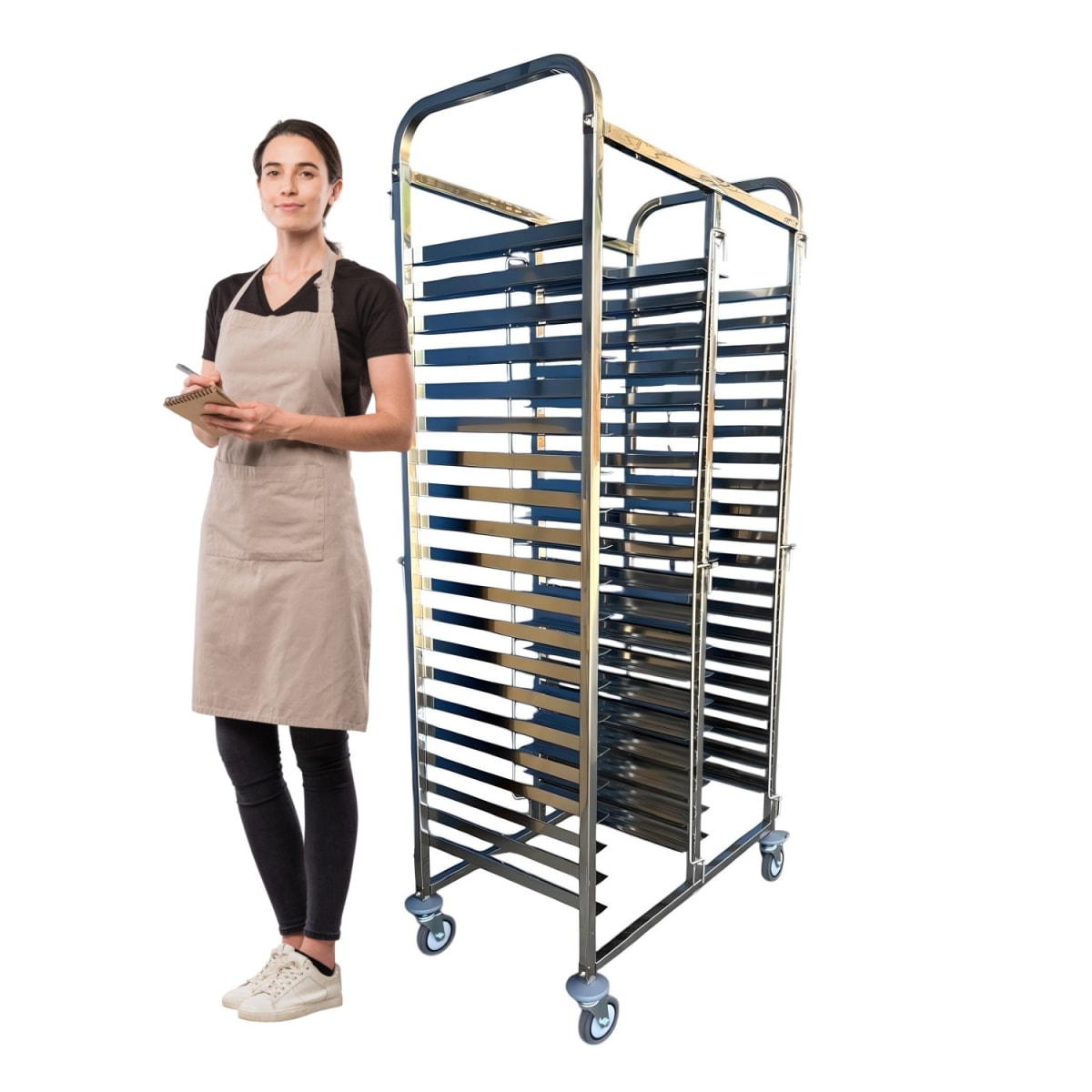 Carro Bandejero Acero Inox. 40 Bandejas Casino 35x45 cm.1