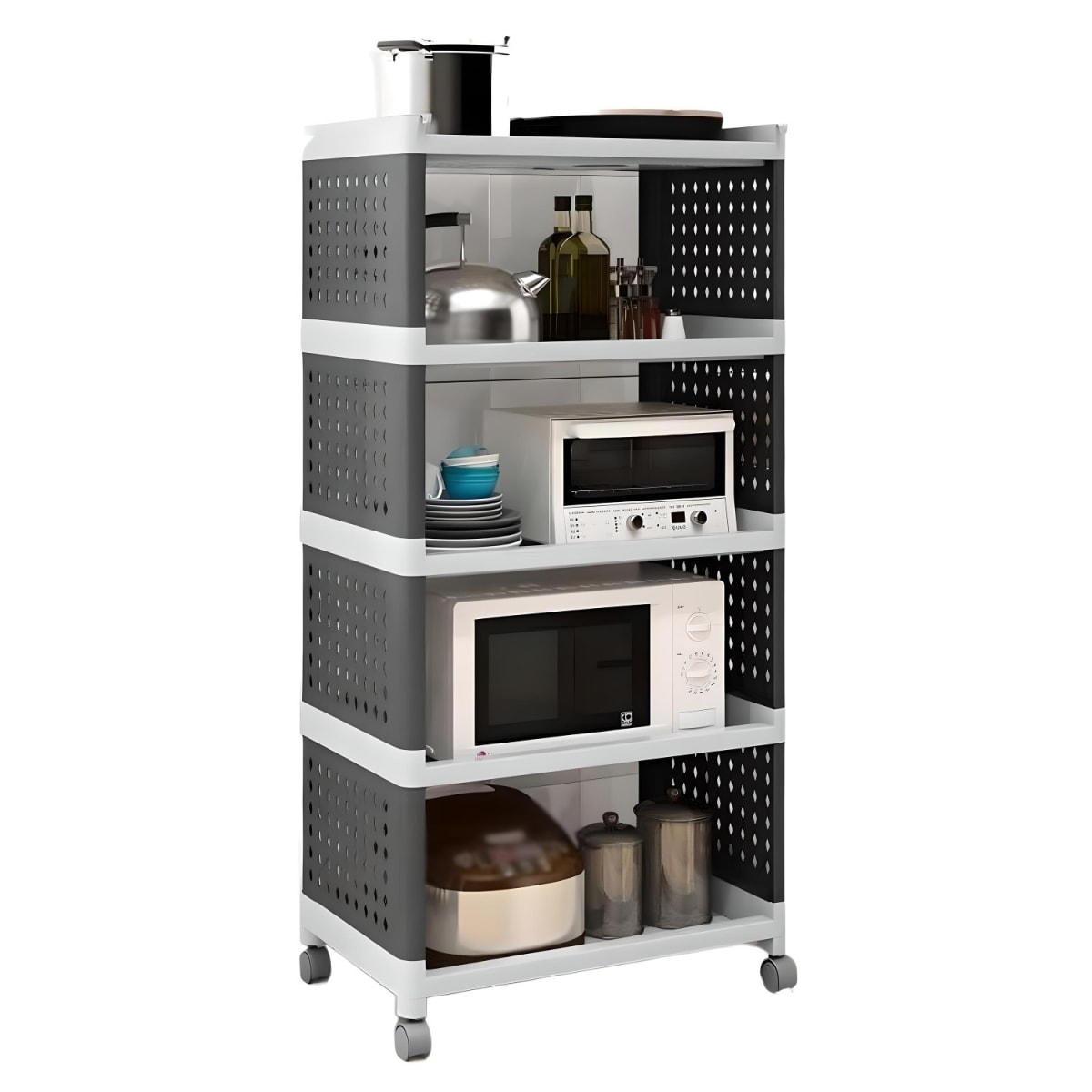 Carro Estante Organizador Plástico 5 Bandejas Removibles7