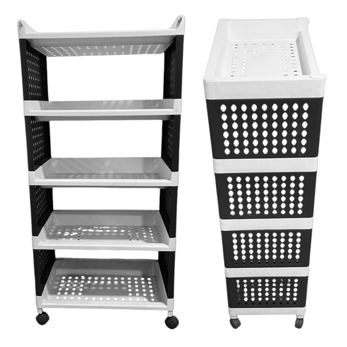 Carro Estante Organizador Plástico 5 Bandejas Removibles3