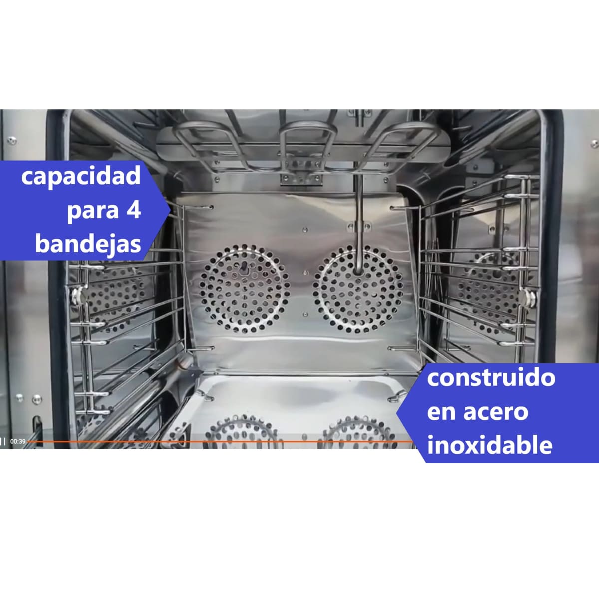 Horno Convector Electrico 4 bandejas Vapor y Grill5