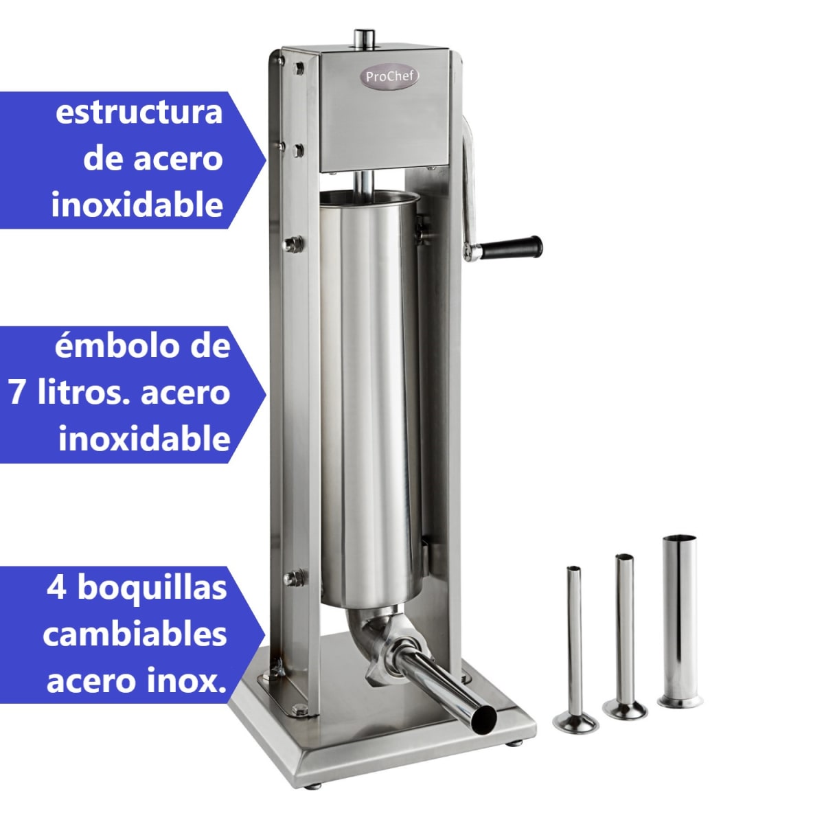 Embutidora Manual Vertical 7 Litros ProChef3