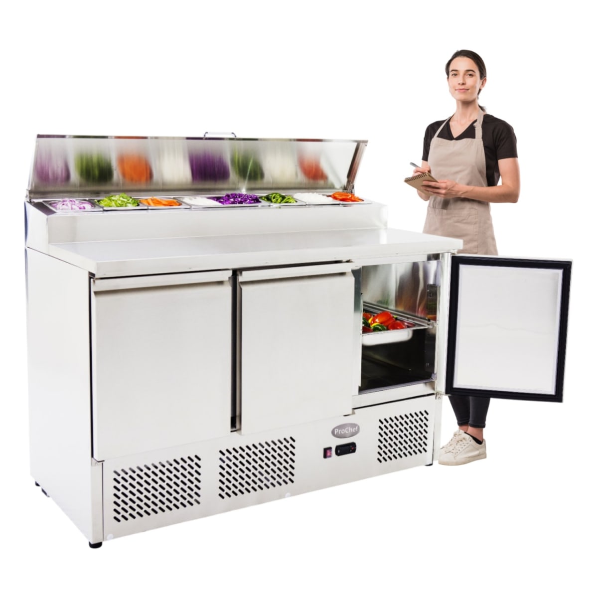 Mesón Refrigerado Pizzero 137 Cm. 380 Lt. Ac.Inox1