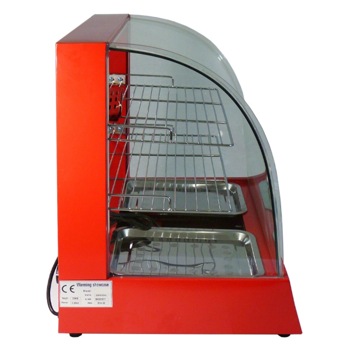 Vitrina ProChef 66 Cm. Roja Mantenedora de Calor6