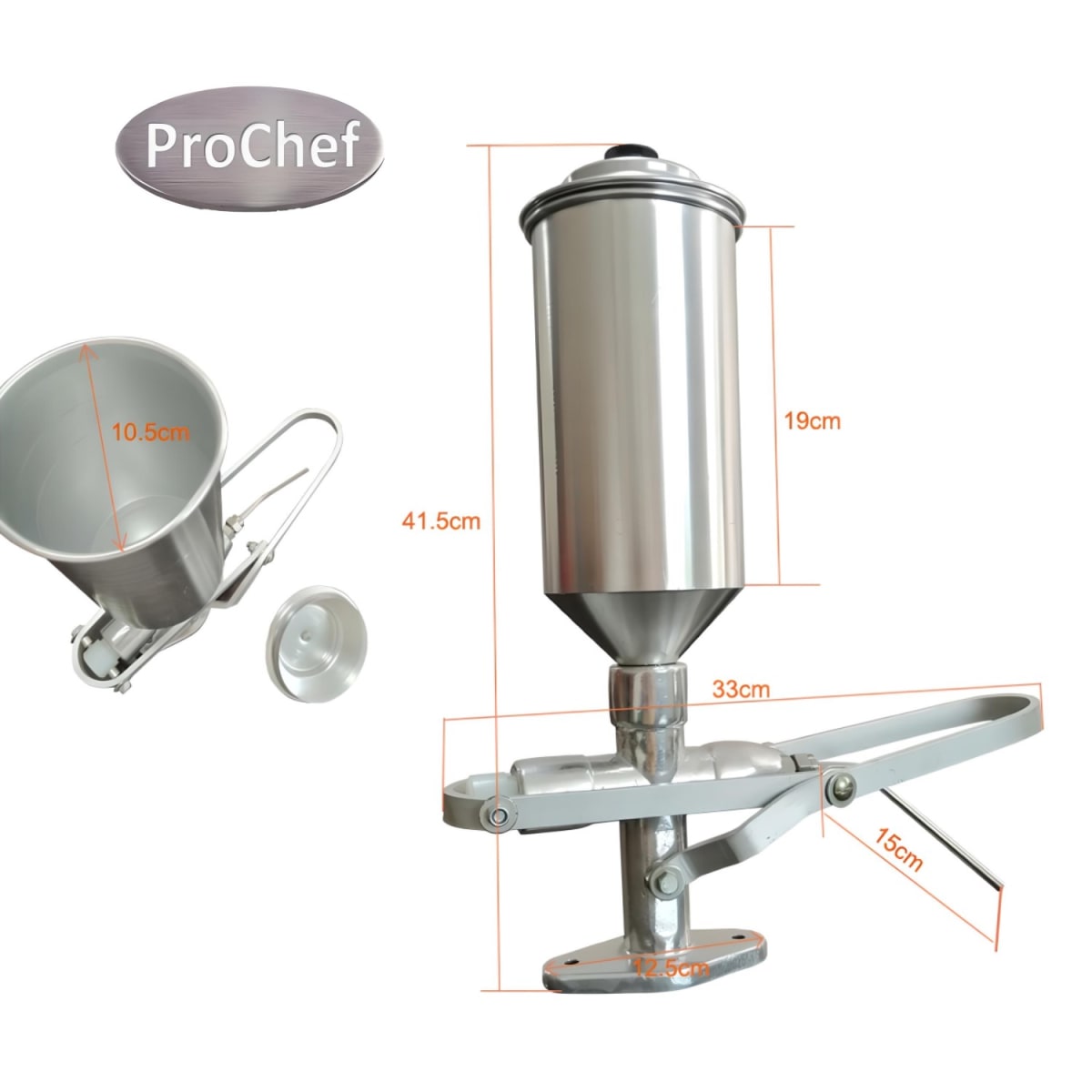 Rellenador de Churros ProChef Manual Vertical5