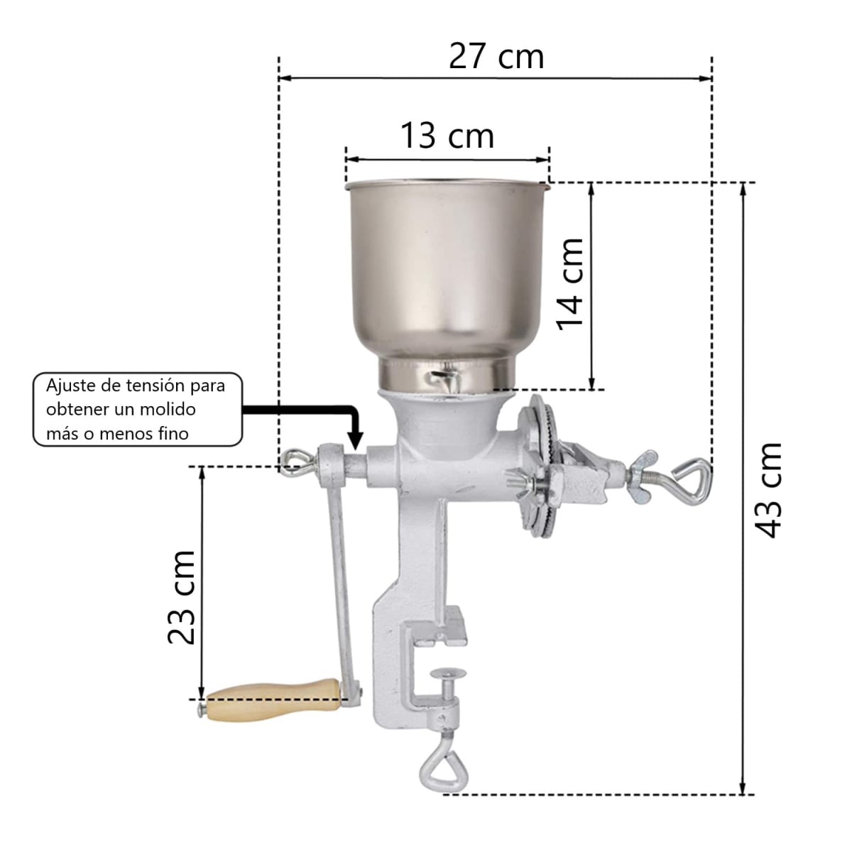 Molinillo de Grano Manual Modelo compacto N°44