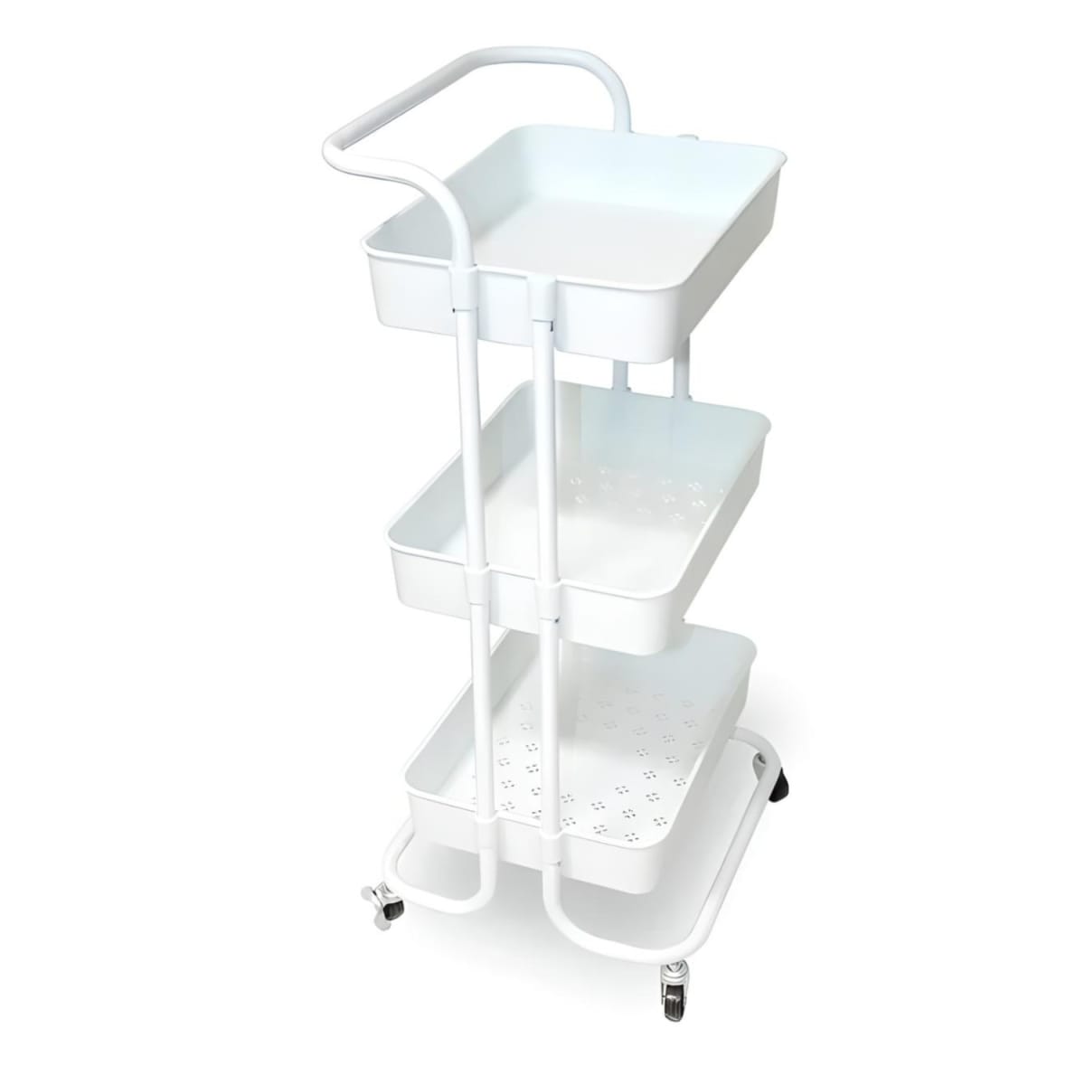 Carro Organizador Multiuso Blanco Bandejas Plásticas6