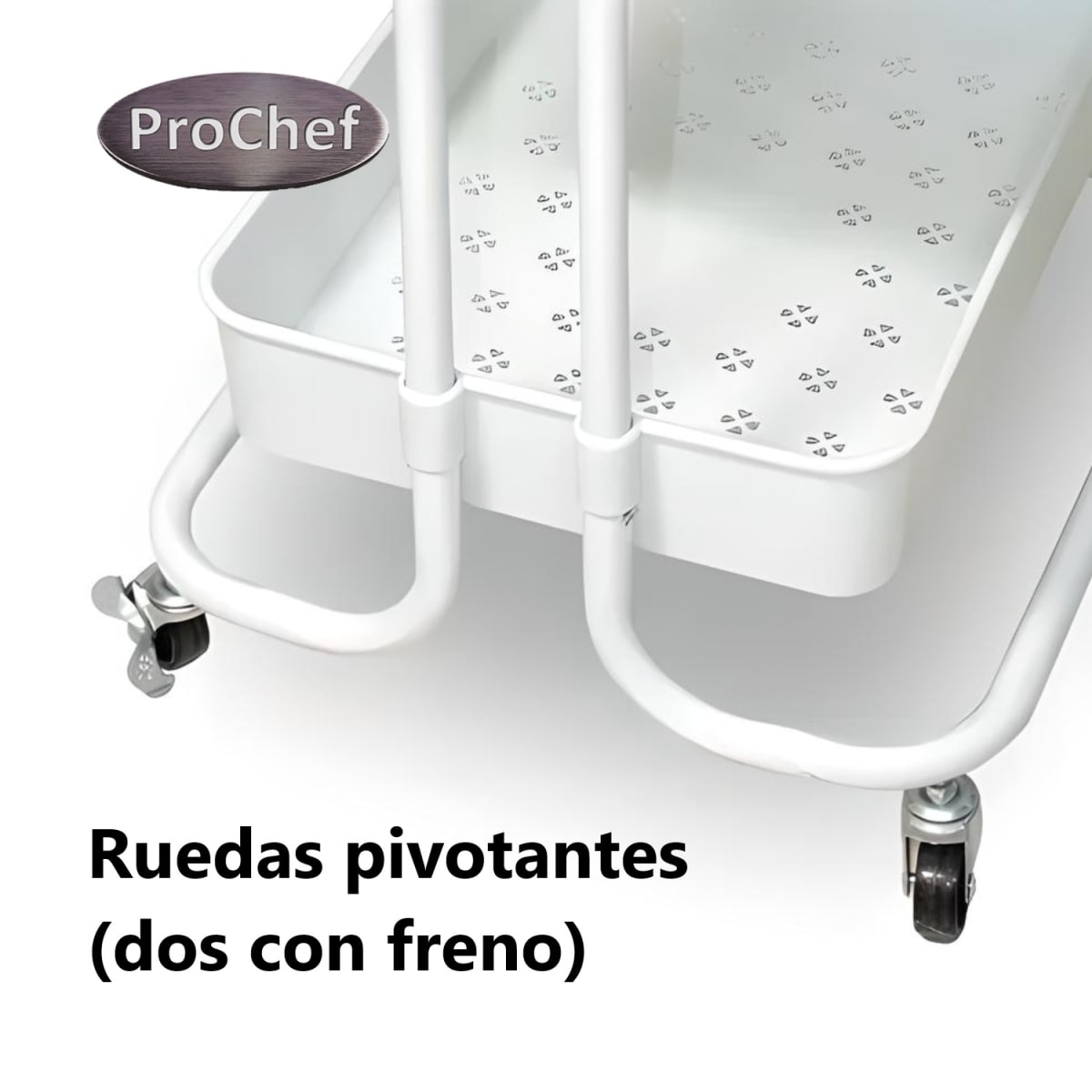 Carro Organizador Multiuso Blanco Bandejas Plásticas5