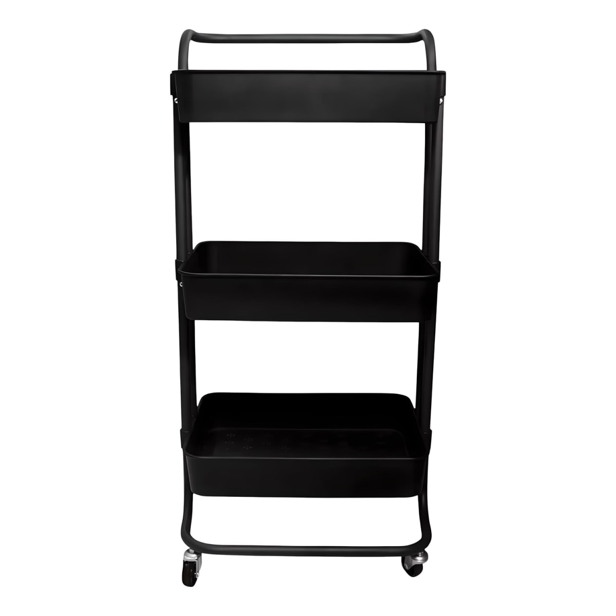 Carro Organizador Multiuso Negro Bandejas Plásticas4