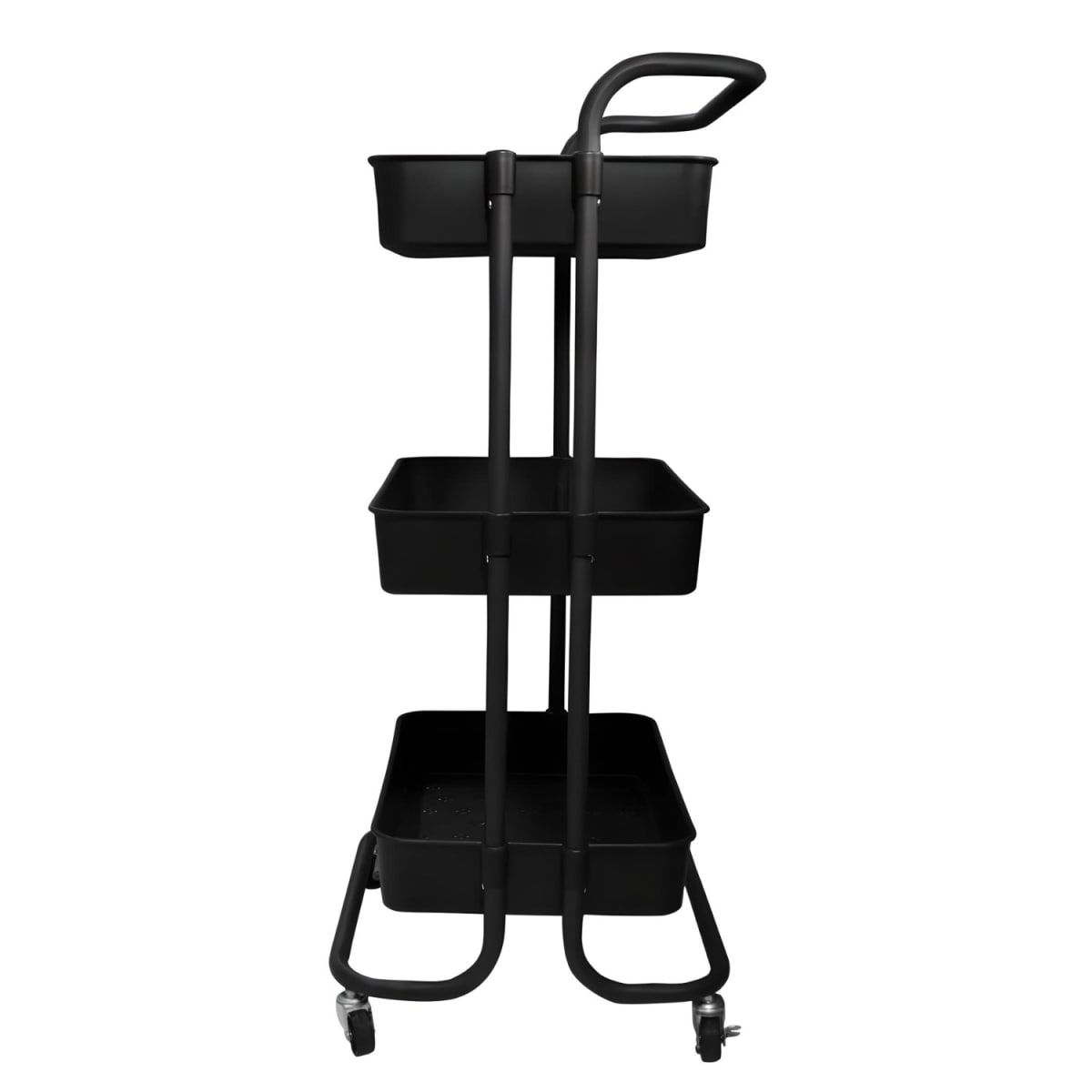 Carro Organizador Multiuso Negro Bandejas Plásticas5