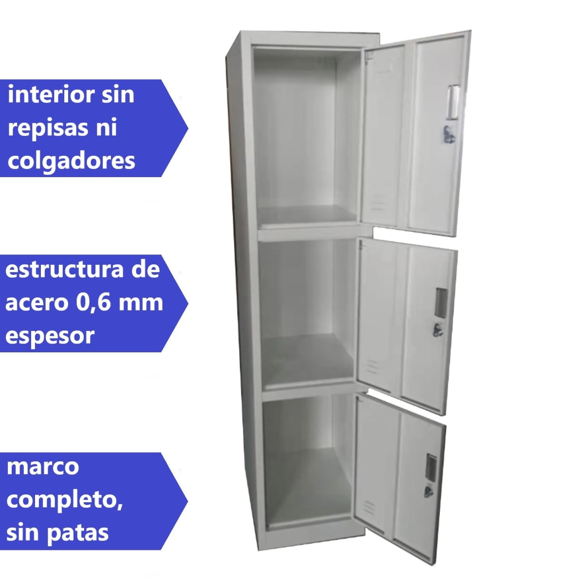 Locker Casillero Metálico 1 Cuerpo 3 Puertas4
