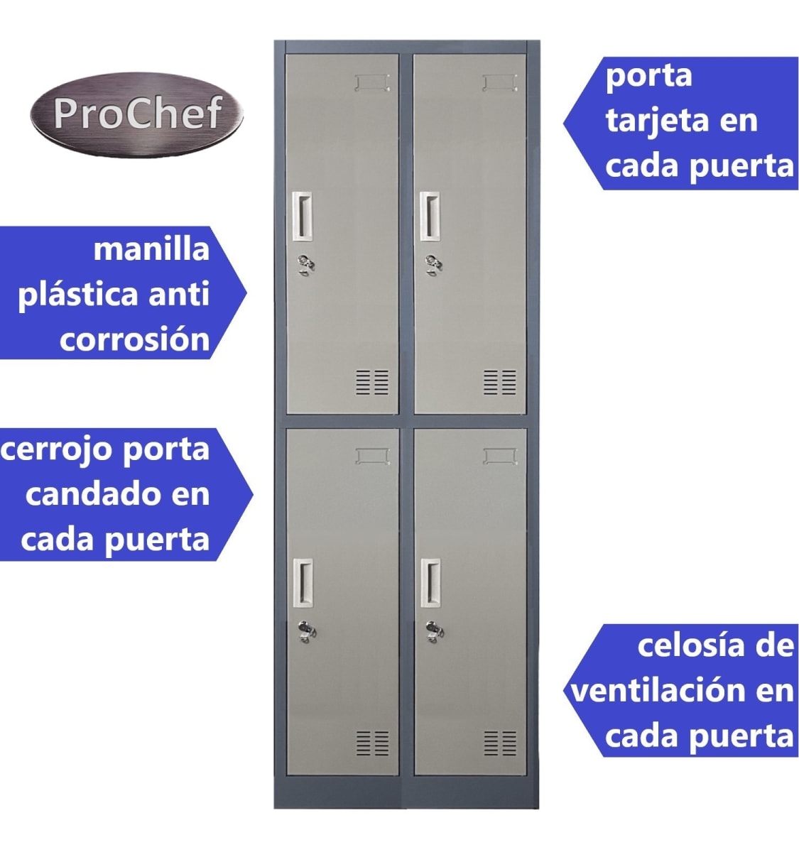 Locker Casillero Metálico 2 Cuerpos 4 Puertas3