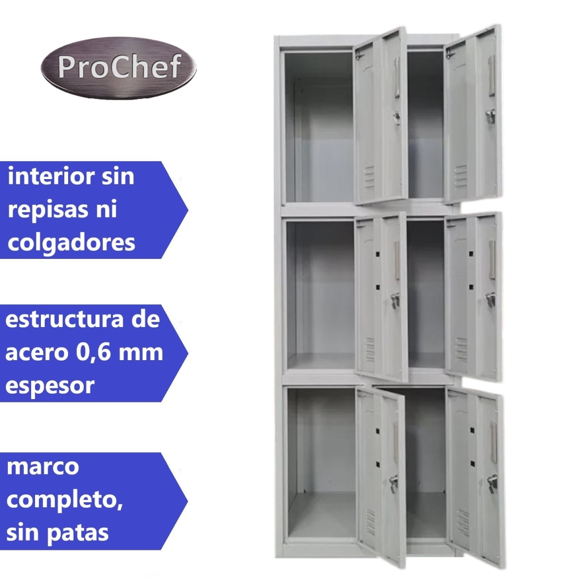 Locker Casillero Metálico 2 Cuerpos 6 Puertas4