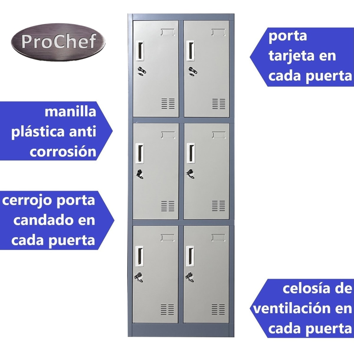 Locker Casillero Metálico 2 Cuerpos 6 Puertas3