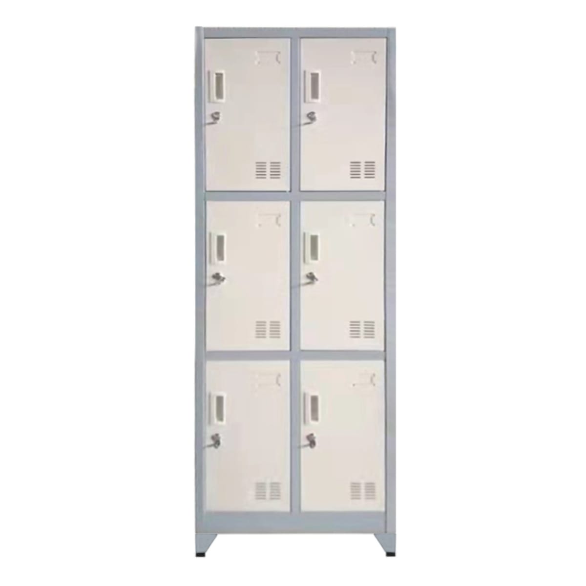 Locker Casillero Metalico 2 Cuerpos 6 Puertas con Patas1