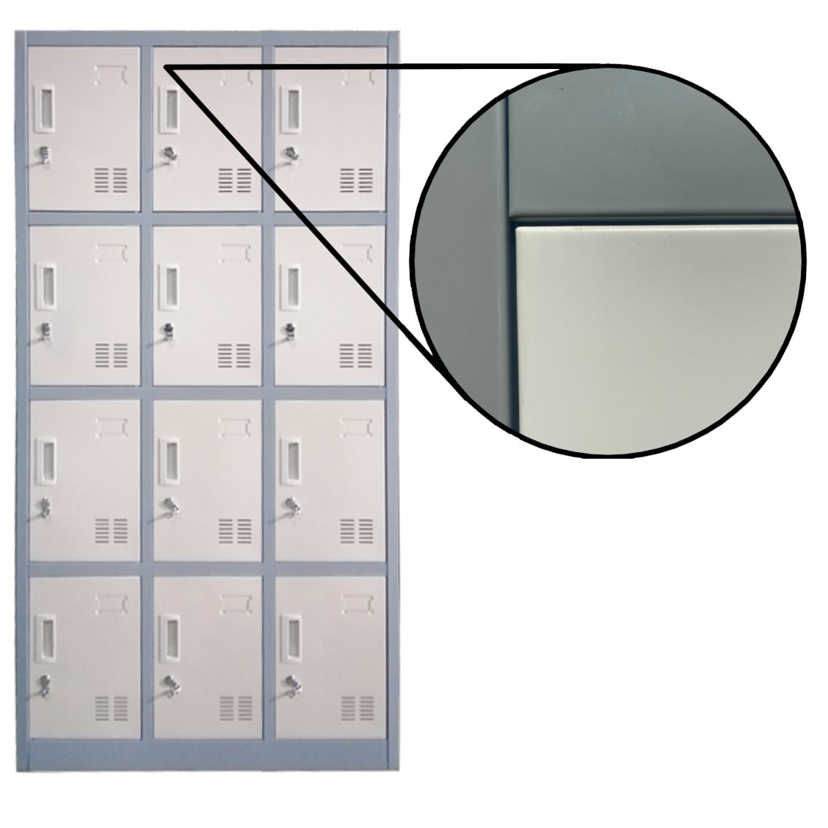 Locker Casillero Metalico 3 Cuerpos 12 Puertas5