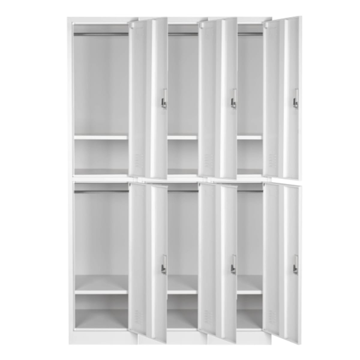 Locker Casillero Metálico 3 Cuerpos 6 Puertas 2