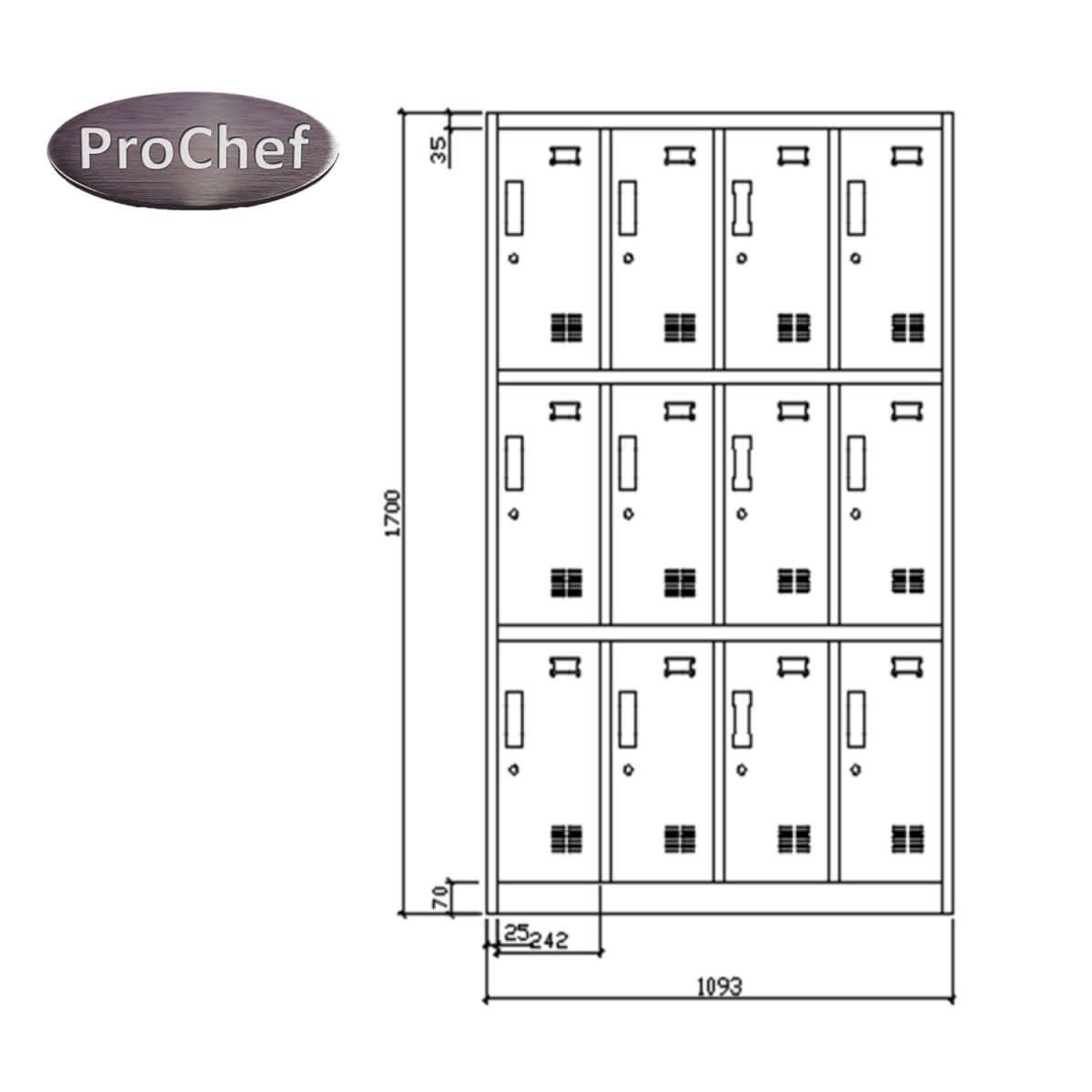 Locker Casillero Metálico 4 cuerpos 12 puertas6