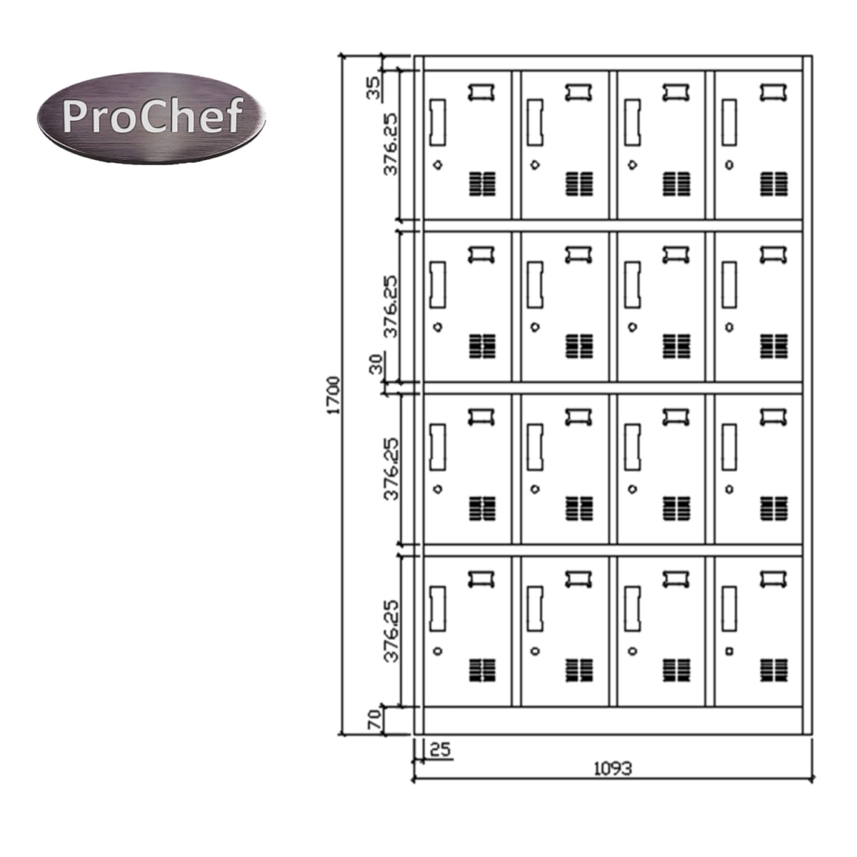 Locker Casillero Metálico 4 cuerpos 16 puertas6