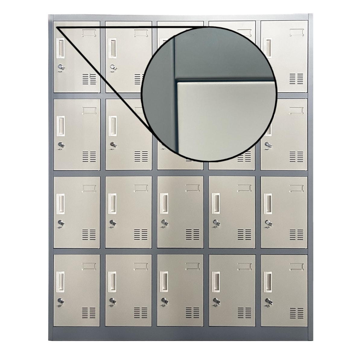 Locker Casillero Metálico 5 cuerpos 20 puertas5