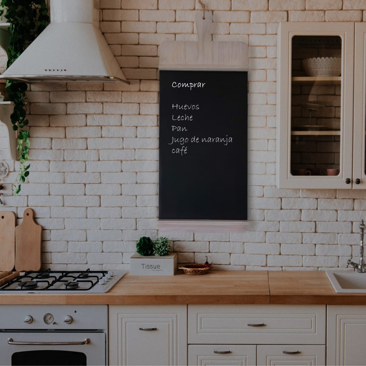 Pizarra para colgar 90x40 cm Madera Natural3