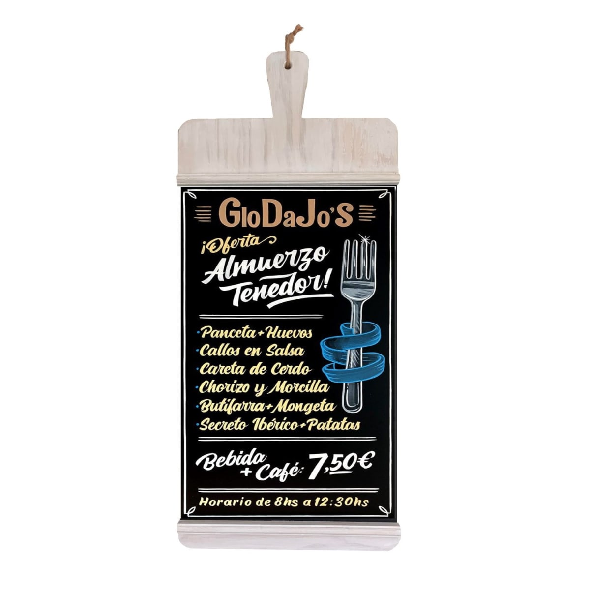 Pizarra para colgar 90x40 cm Madera Natural2