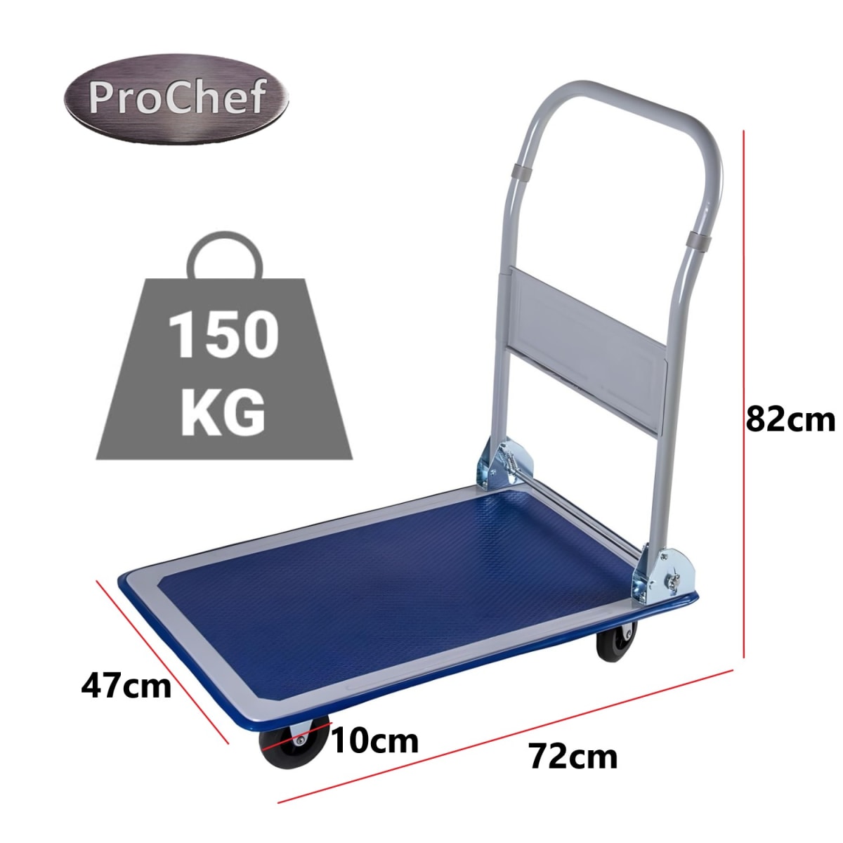 Carro de Acero para 150 kg. Plegable. 72x47 cm.5