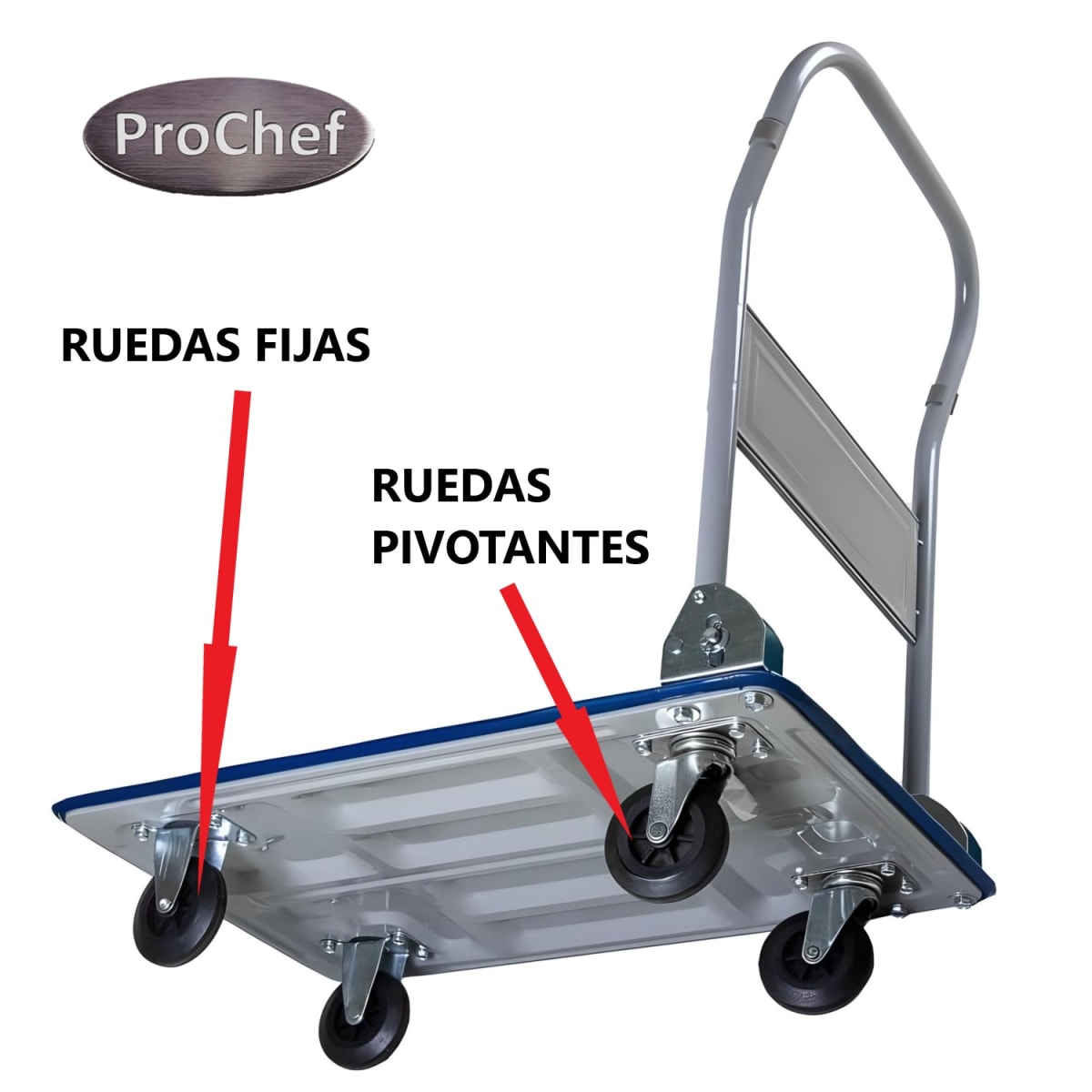 Carro de Acero para 150 kg. Plegable. 72x47 cm.6