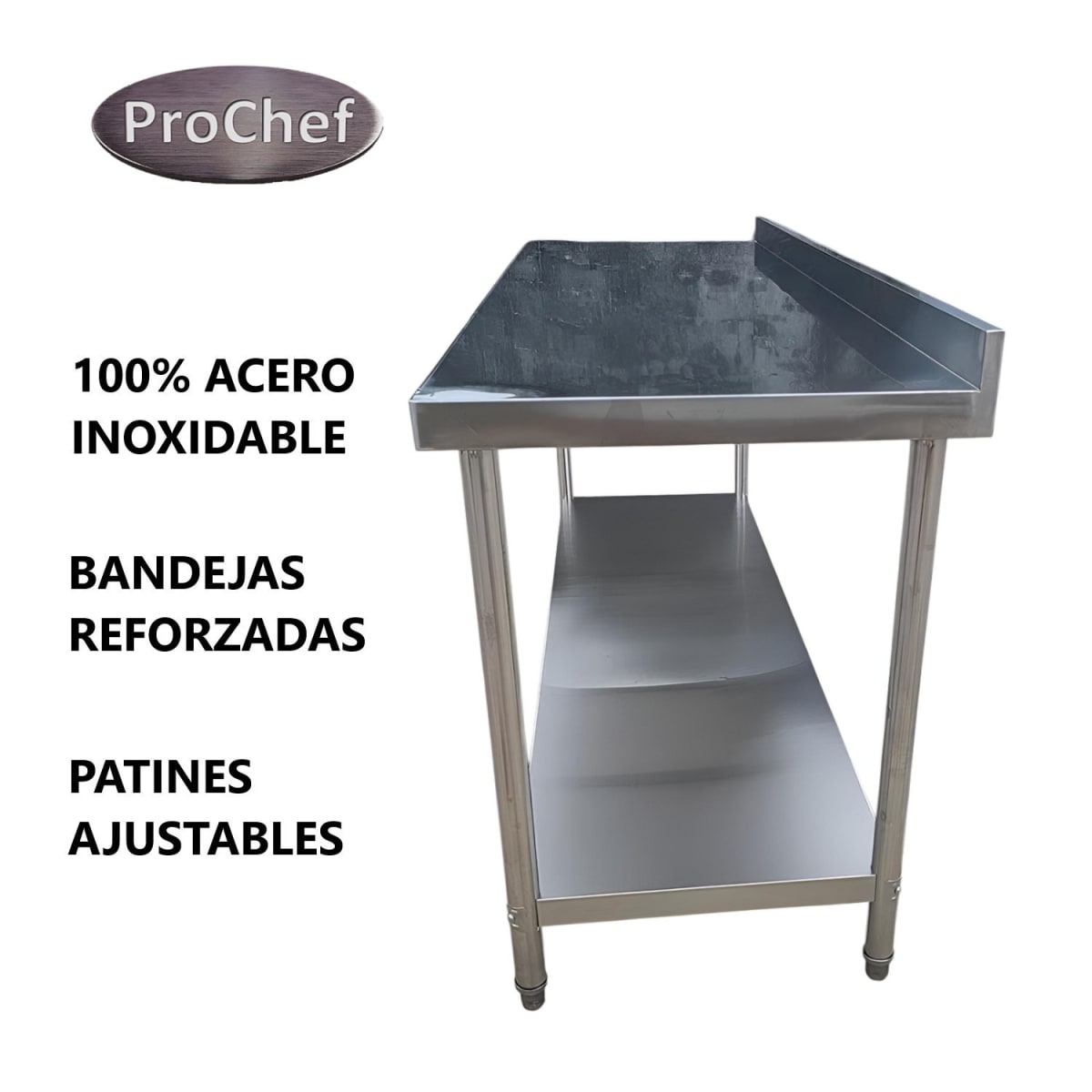 Meson Muro 100% Inoxidable 200x60x85(+6) cm6