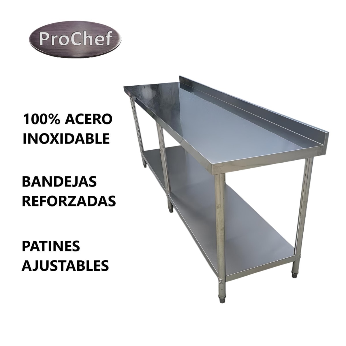 Meson Muro 100% Inoxidable 240x60x85(+6) cm4