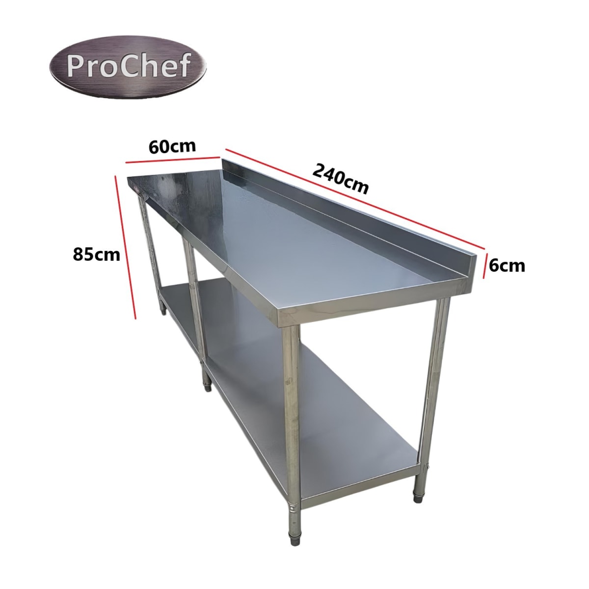 Meson Muro 100% Inoxidable 240x60x85(+6) cm8