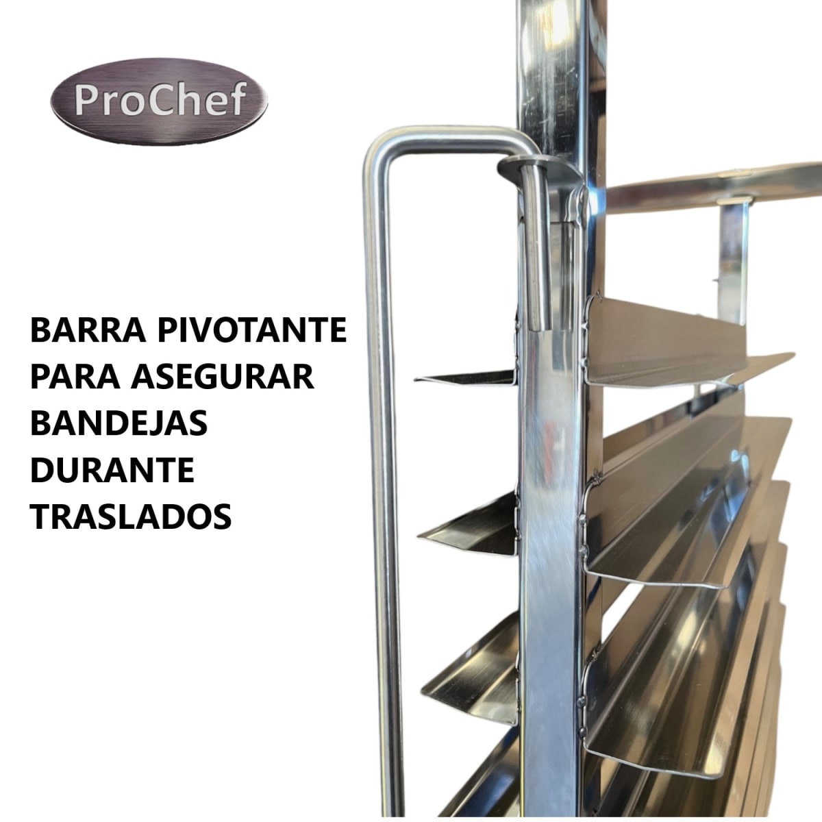 Carro Bandejero Acero Inox. 20 Bandejas Casino 35x45 cm.7