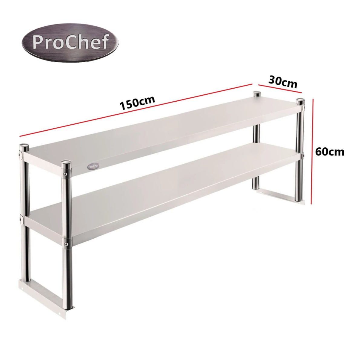 Plateo o Pasa Platos Doble 150x30x60 Cm Acero Inoxidable5