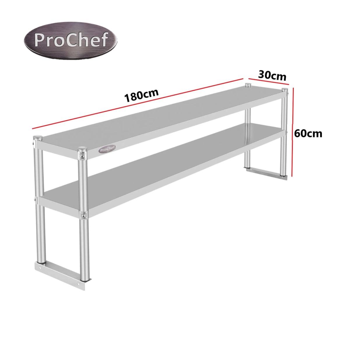 Plateo o Pasa Platos Doble 180x30x60 Cm Acero Inoxidable6