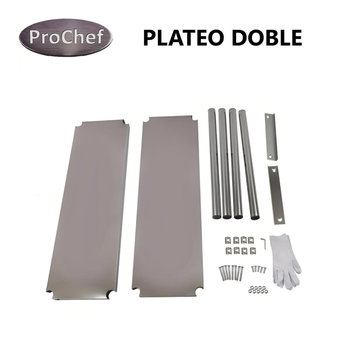 Plateo o Pasa Platos Doble 90x30x60 Cm Acero Inoxidable6