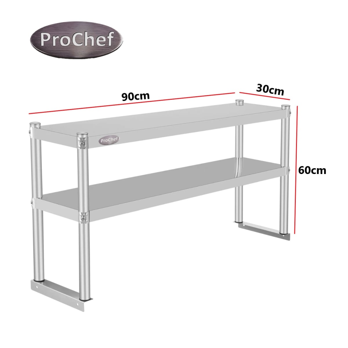 Plateo o Pasa Platos Doble 90x30x60 Cm Acero Inoxidable5