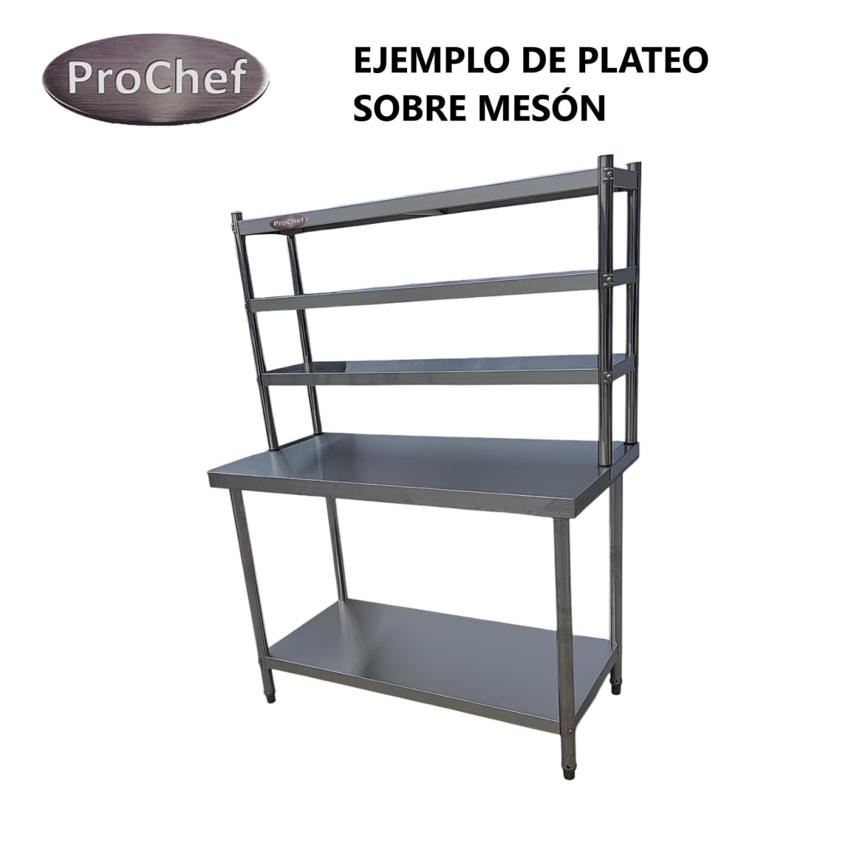 Plateo o Pasa Platos Triple 120x30x75 Cm Acero Inoxidable7