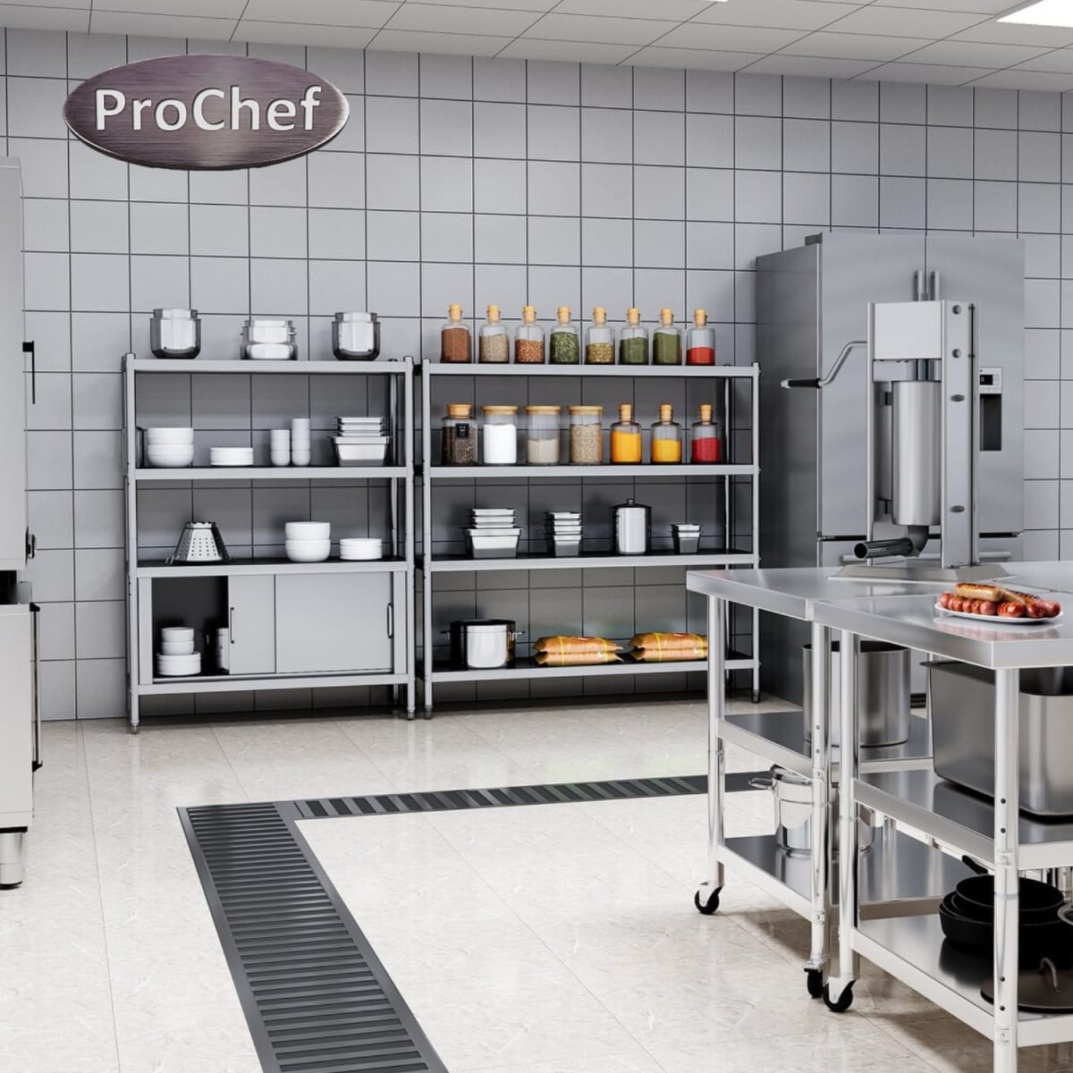 Estante 4 Bandejas lisas. 150x50x155 cm. Acero Inox6