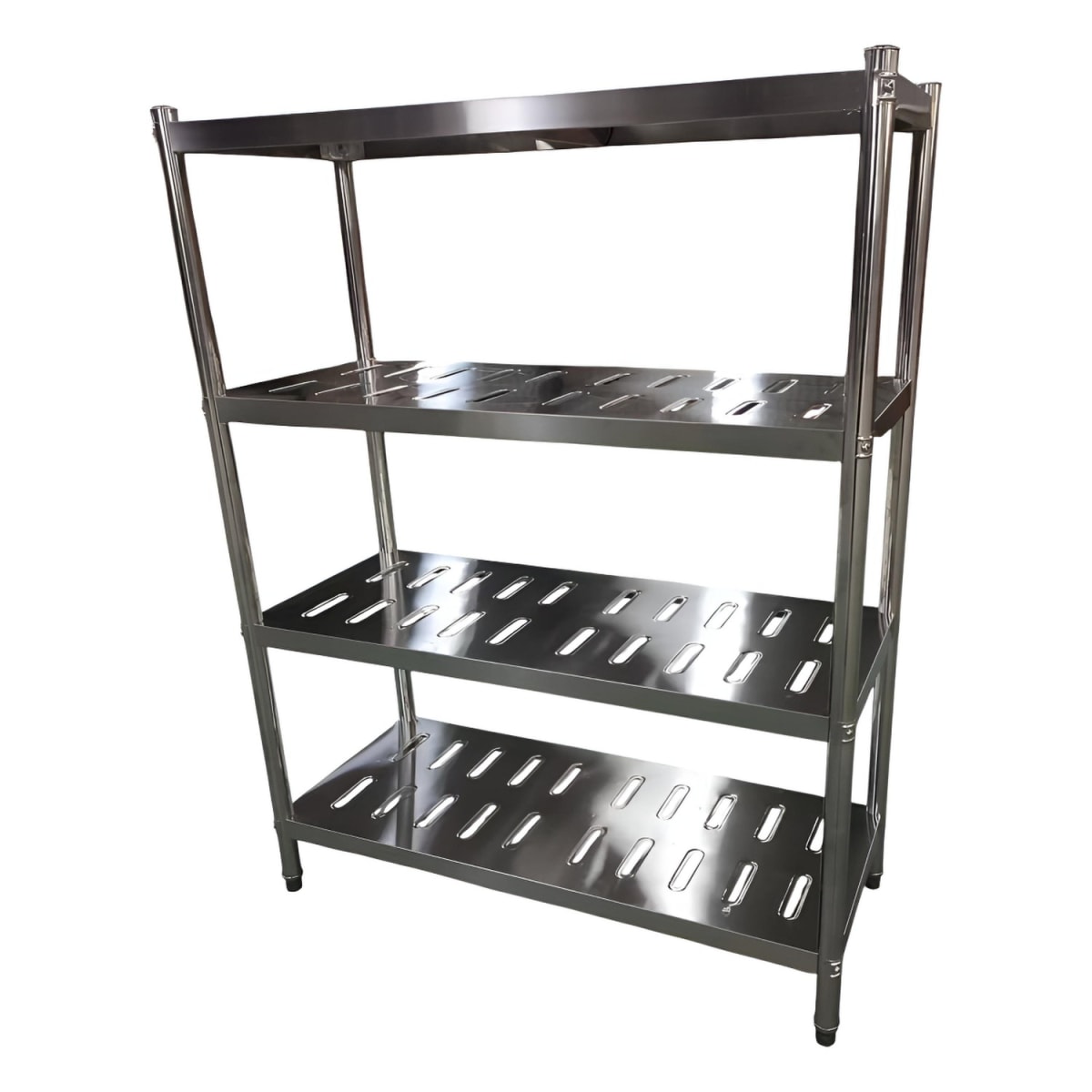 Estante 4 Bandejas Perforadas 180x50x155 cm. Acero Inox4