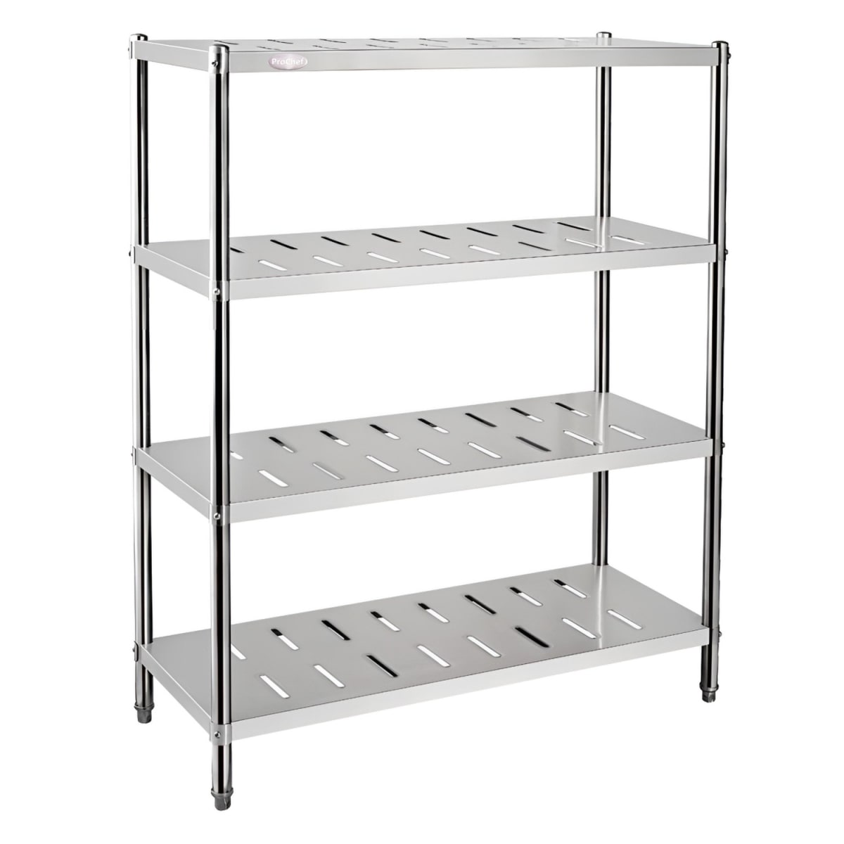 Estante 4 Bandejas Perforadas 120x50x155 cm. Acero Inox3