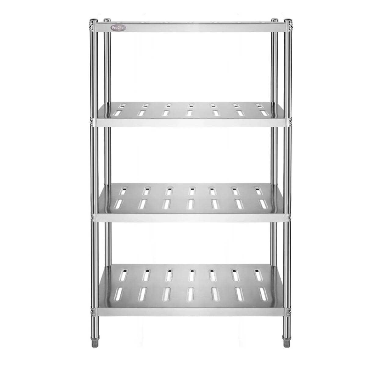 Estante 4 Bandejas Perforadas 90x50x155 cm. Acero Inox3