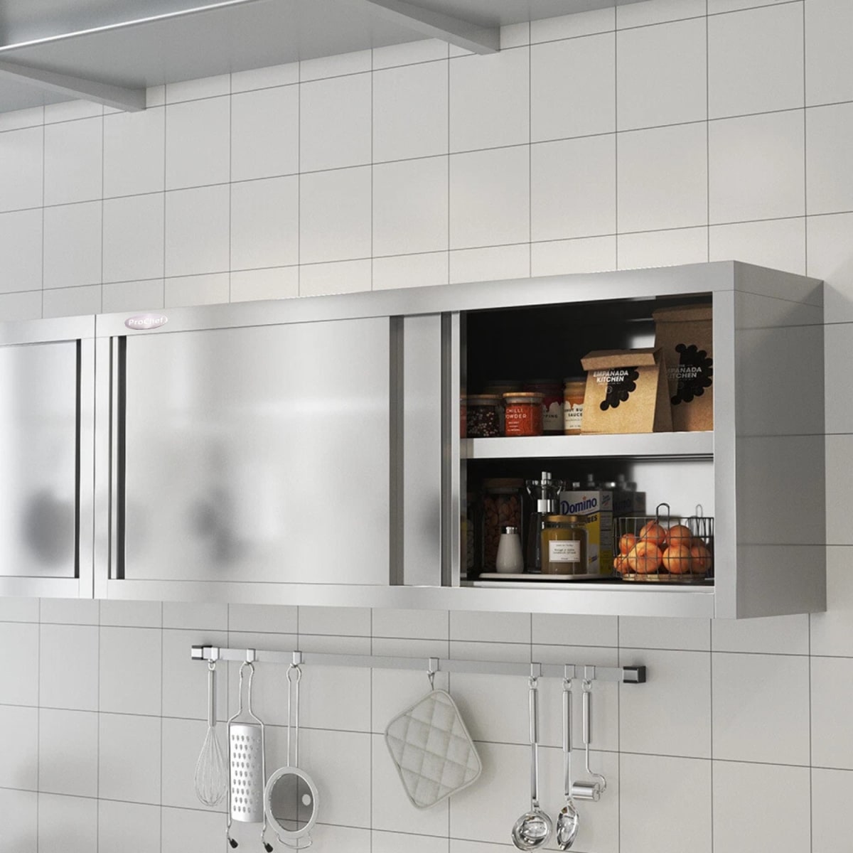 Mueble Colgante Acero Inoxidable 180x65x40 cm.7